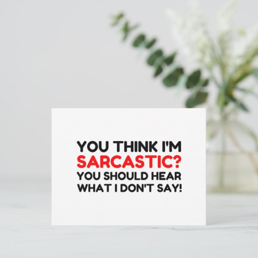 Sarcastisch Briefkaart (Staand voorkant)