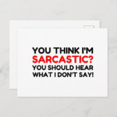 Sarcastisch Briefkaart (Voorkant / Achterkant)