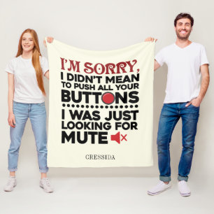 Sarcastisch citaat betekende niet dat je je Button Fleece Deken