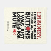 Sarcastisch citaat betekende niet dat je je Button Fleece Deken (Voorkant (Horizontaal))