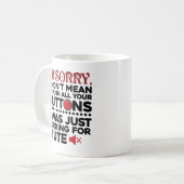 Sarcastisch citaat betekende niet dat je je Button Koffiemok (Voorkant links)