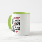 Sarcastisch citaat betekende niet dat je je Button Mok (Voorkant links)