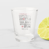 Sarcastisch citaat betekende niet dat je je Button Shot Glas (Achterkant)