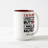 Sarcastisch citaat betekende niet dat je je Button Tweekleurige Koffiemok (Voorkant rechts)