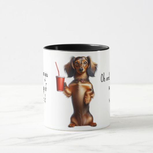 SARCASTISCH DACHSHUND MOK (Midden)