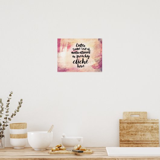 Sarcastisch demotiverend poster (Keuken)