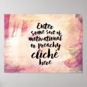 Sarcastisch demotiverend poster (Voorkant)