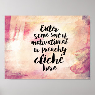 Sarcastisch demotiverend poster