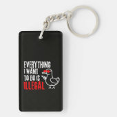 Sarcastisch dierlijk meme sleutelhanger (achterkant)