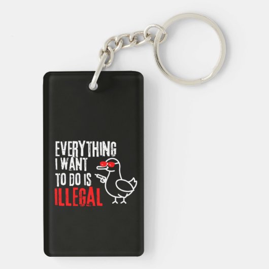 Sarcastisch dierlijk meme sleutelhanger (achterkant)