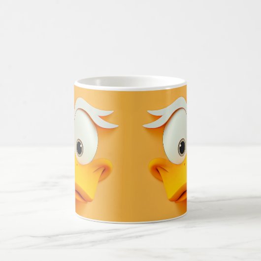 Sarcastisch Eendengezicht 3D Magische Mok (Center)