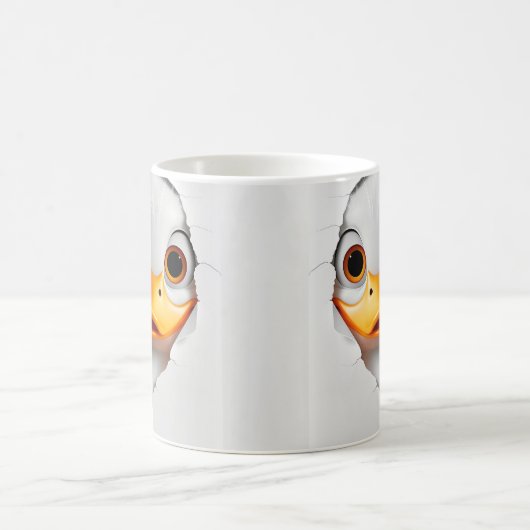 Sarcastisch Eendengezicht 3D Magische Mok (Center)