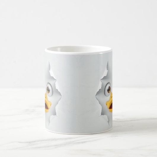 Sarcastisch Eendengezicht 3D Magische Mok (Center)