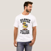 Sarcastisch eendje T-shirt – ducttape Humor (Voorkant volledig)