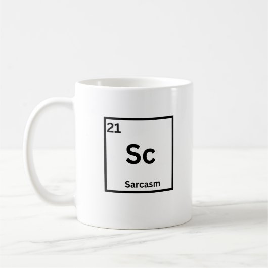Sarcastisch Element Grappige Wetenschap Humor Koffiemok (Links)