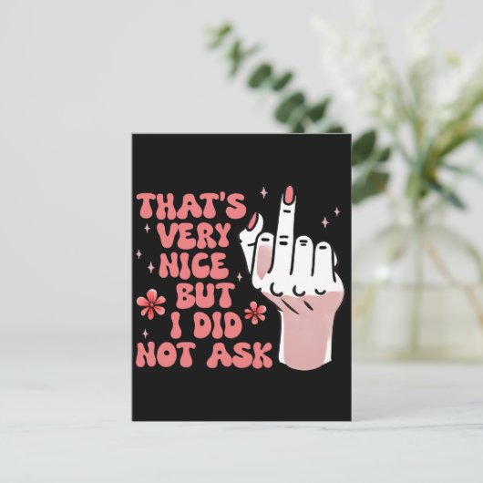 sarcastisch feministe briefkaart (Staand voorkant)