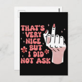 sarcastisch feministe briefkaart (Voorkant / Achterkant)