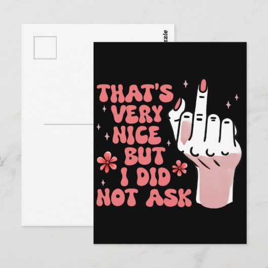 sarcastisch feministe briefkaart (Voorkant / Achterkant)