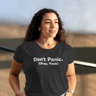 Sarcastisch, geen paniek. (Oké, paniek)' Zwart T-shirt