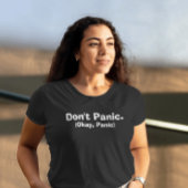 Sarcastisch, geen paniek. (Oké, paniek)' Zwart T-shirt