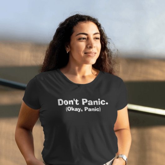 Sarcastisch, geen paniek. (Oké, paniek)' Zwart T-shirt