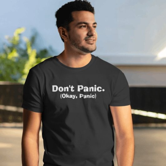 Sarcastisch, geen paniek. (Oké, paniek)' Zwart T-shirt