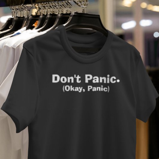 Sarcastisch, geen paniek. (Oké, paniek)' Zwart T-shirt