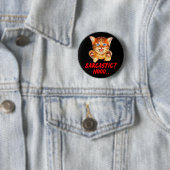 Sarcastisch? Geen sissende kat oppassen Ronde Button 5,7 Cm (In situ)
