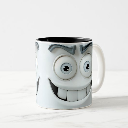 Sarcastisch gezicht 3D Mok (Voorkant rechts)