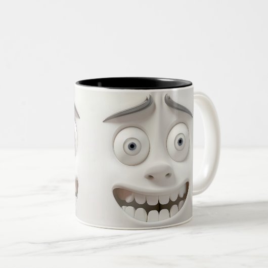 Sarcastisch gezicht 3D Mok (Voorkant rechts)
