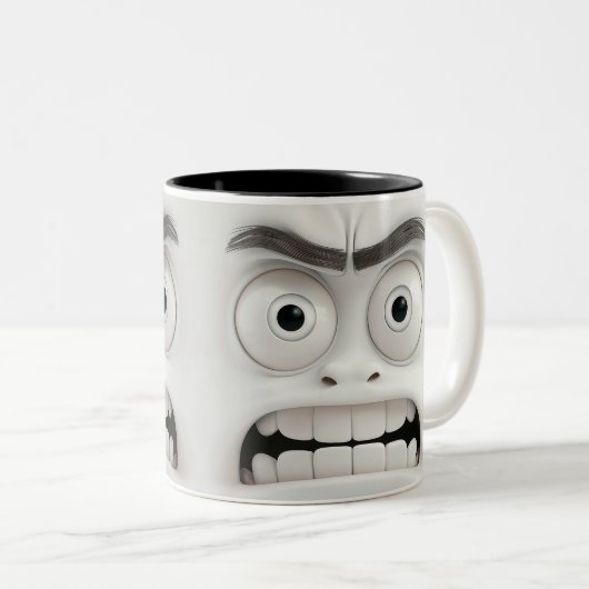 Sarcastisch gezicht 3D Mok (Voorkant rechts)