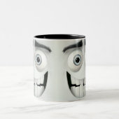 Sarcastisch gezicht 3D Tweekleurige Koffiemok (Center)