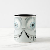 Sarcastisch gezicht 3D Tweekleurige Koffiemok (Center)