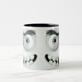 Sarcastisch gezicht 3D Tweekleurige Koffiemok (Center)
