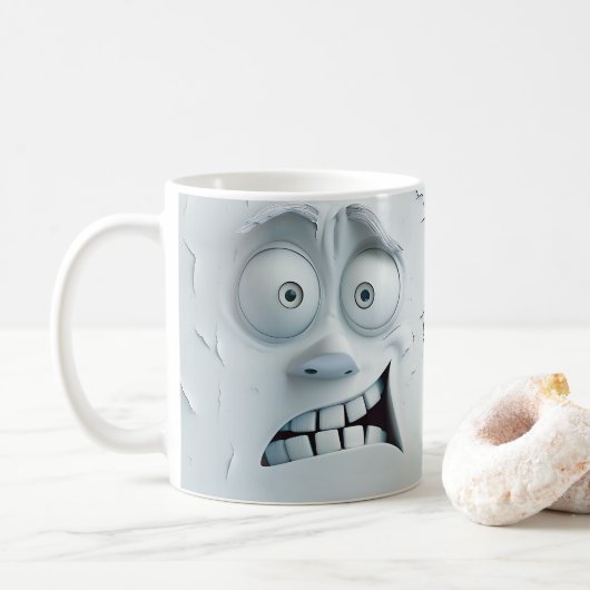 Sarcastisch Gezicht Koffiemok (Met donut)