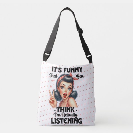 Sarcastisch grappig citaat meisjes ding crossbody tas (Voorkant)