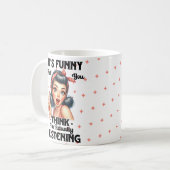 Sarcastisch grappig citaat meisjes ding koffiemok (Voorkant links)