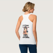 Sarcastisch grappig citaat meisjes ding tanktop (Volledige Achterkant)