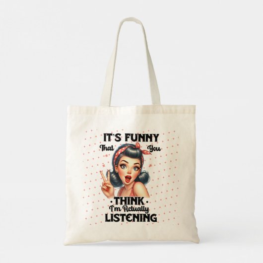 Sarcastisch grappig citaat meisjes ding tote bag (Achterkant)