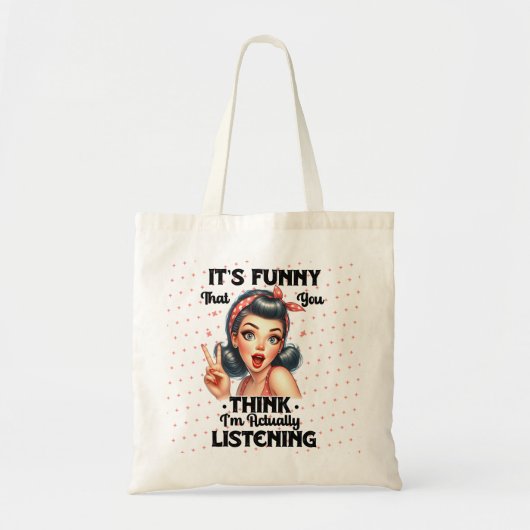 Sarcastisch grappig citaat meisjes ding tote bag (Voorkant)