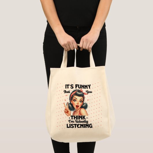 Sarcastisch grappig citaat meisjes ding tote bag (Voorkant (product))
