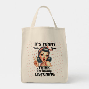 Sarcastisch grappig citaat meisjes ding tote bag