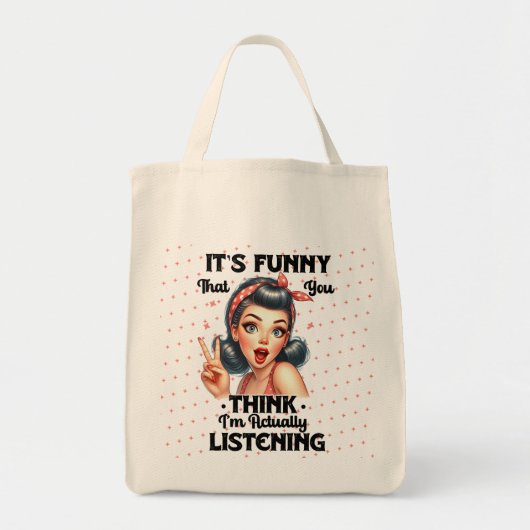 Sarcastisch grappig citaat meisjes ding tote bag (Voorkant)