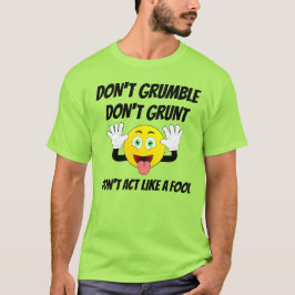 sarcastisch grappig gezicht groen T-Shirt