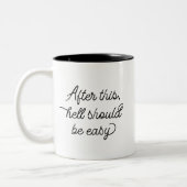 Sarcastisch grappig overleef de dag Kantoor-colleg Tweekleurige Koffiemok (Links)