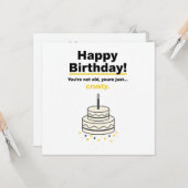 Sarcastisch Grappig Verjaardag Kaart (Voorkant / Achterkant in situ)