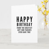 Sarcastisch grappige verjaardag met een sibling kaart (Gele Bloem)