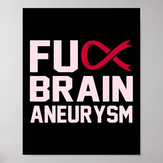 Sarcastisch hersenaneurysma bewustzijnsmaand onder poster (Voorkant)