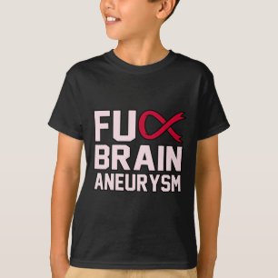 Sarcastisch hersenaneurysma bewustzijnsmaand onder t-shirt