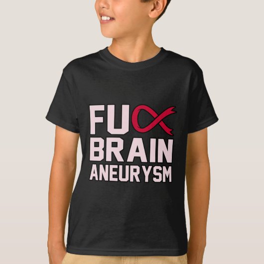 Sarcastisch hersenaneurysma bewustzijnsmaand onder t-shirt (Voorkant)